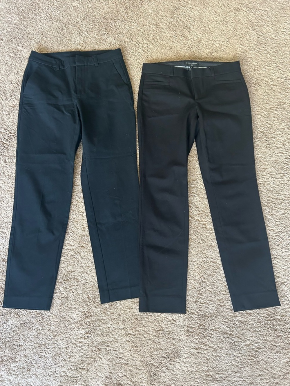 Bundle women’s Banana Republic Sloan Black Dress Pants 2, Gap size 2